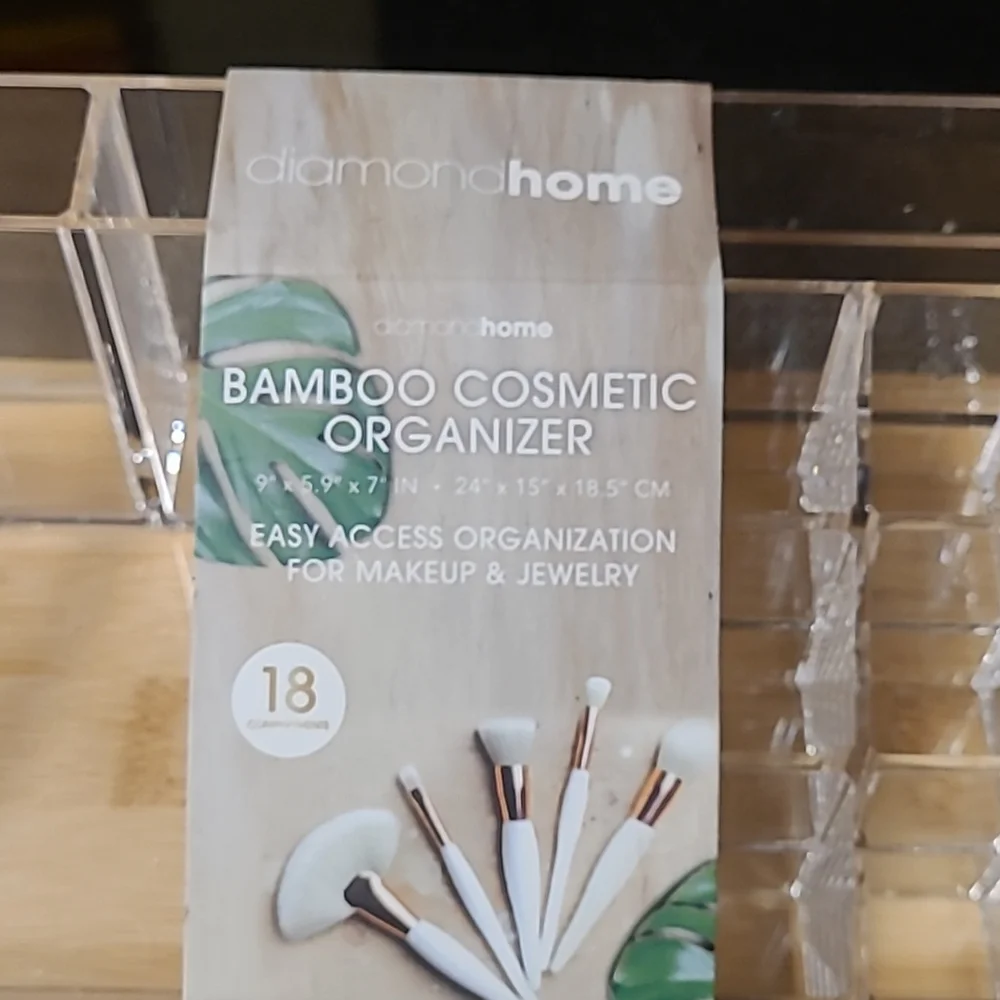 Bamboo & Acrylic Cosmetic Organizer